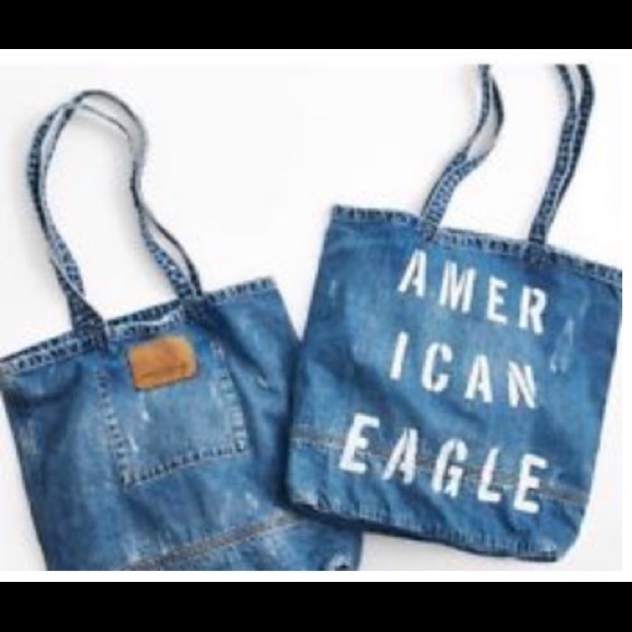 american eagle denim tote bag